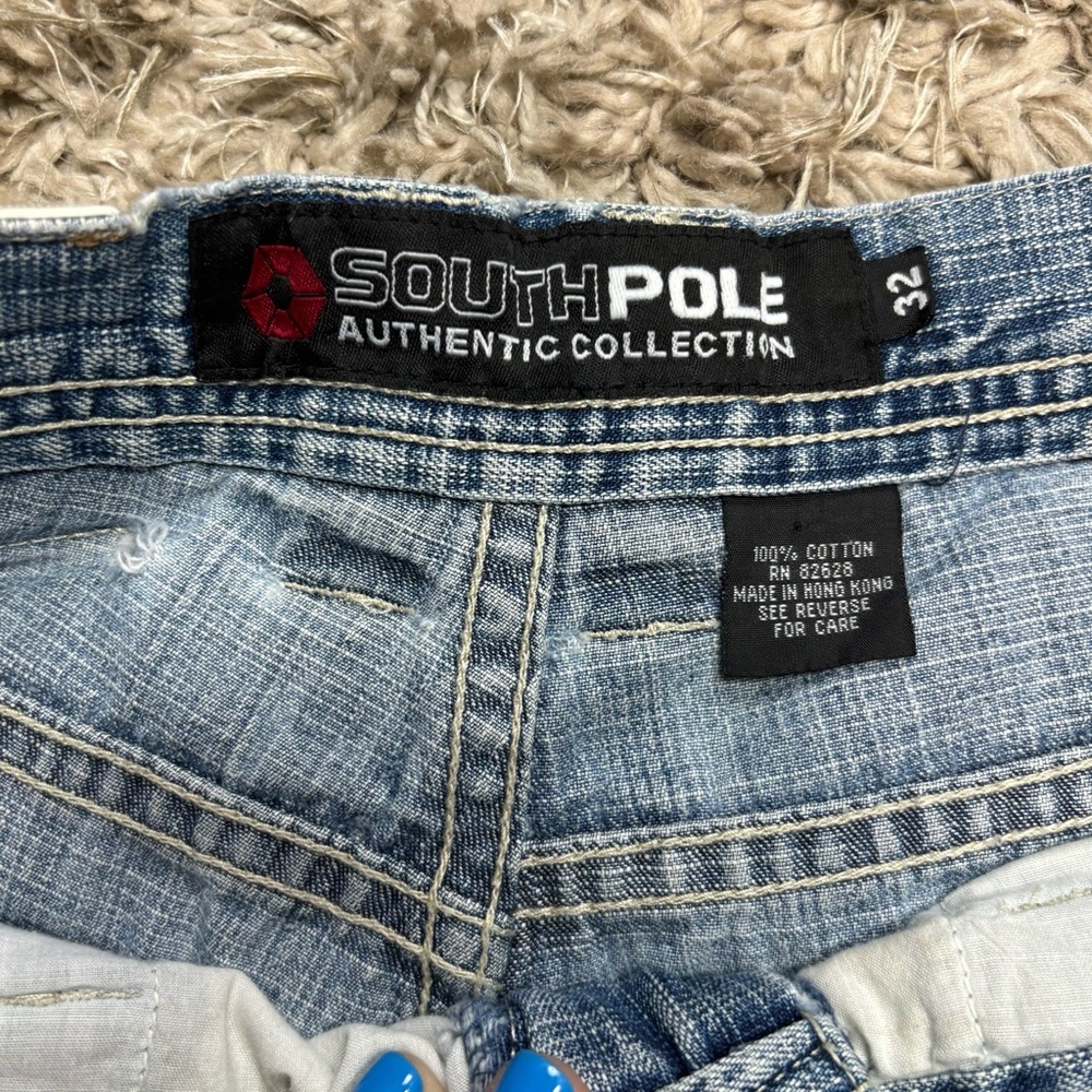 SOUTH POLE LIGHT BLUE FADED DENIM JEANS SIZE 32 - Picture 4 of 14